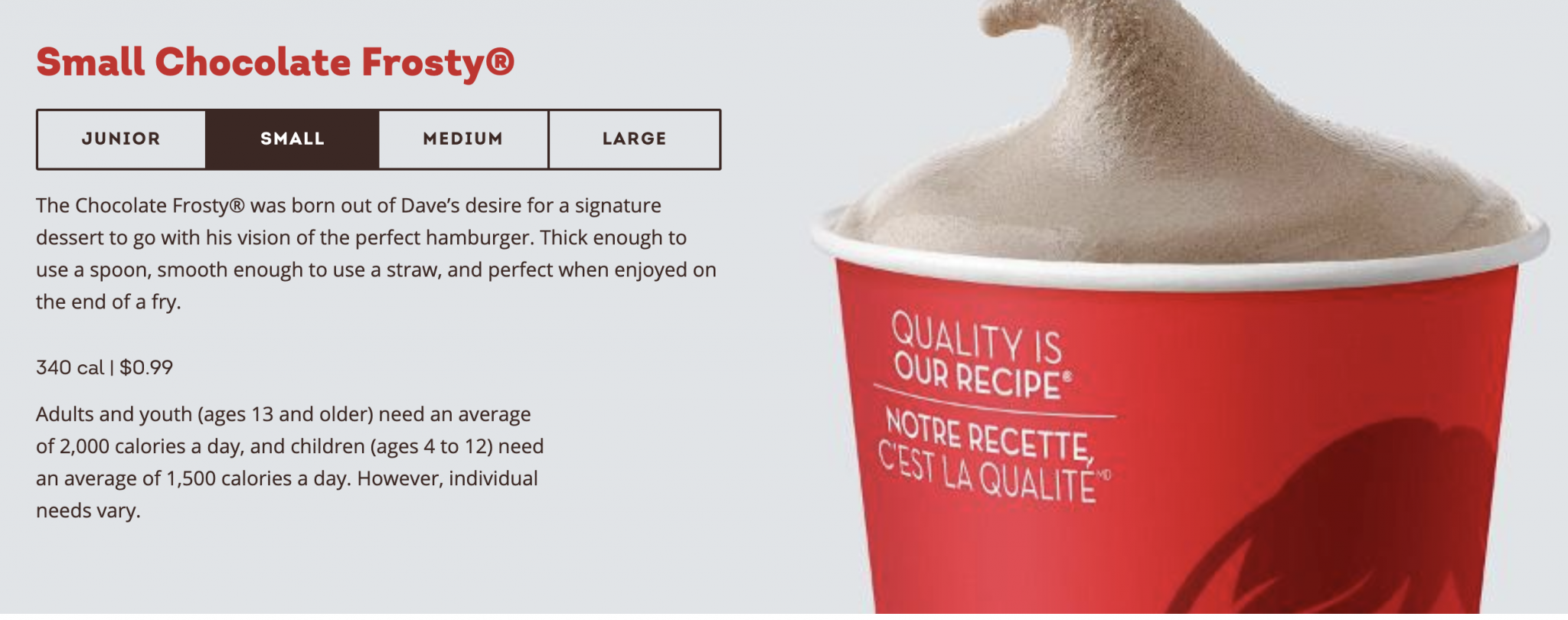 Wendy’s Canada 99¢ Frosty All Summer Foodology