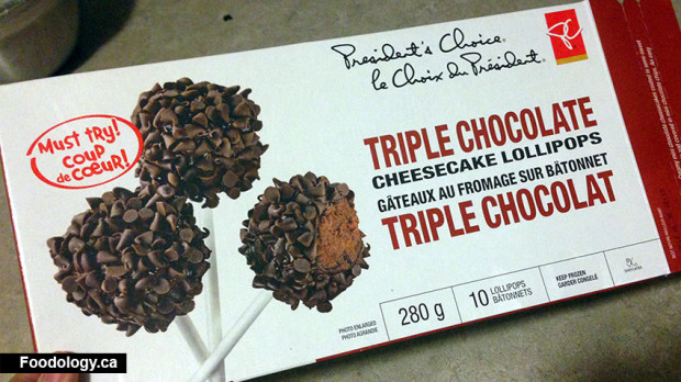 President's Choice Triple Chocolate Cheesecake Lollipops