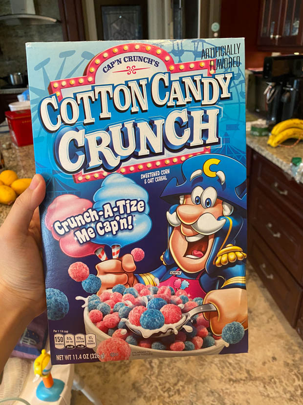 Cap'n Crunch's Cotton Candy Crunch Cereal: Review - Foodology