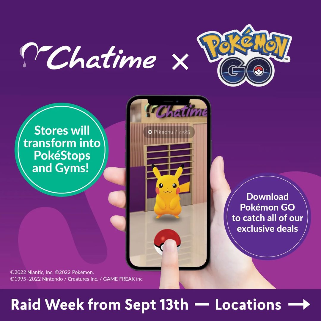 Pokémon GO Partnership - Chatime UK