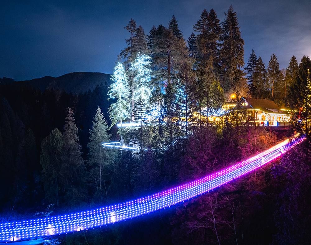 Capilano Suspension Bridge Park sparkles for the holidays