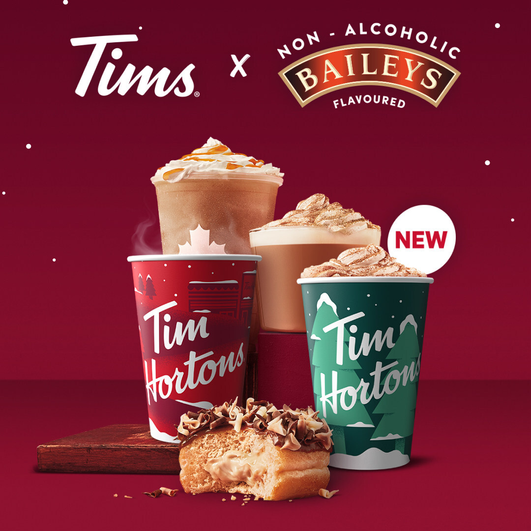 Tim Hortons: Holiday menu is back and return of Baileys flavoured non-alcoholic menu items