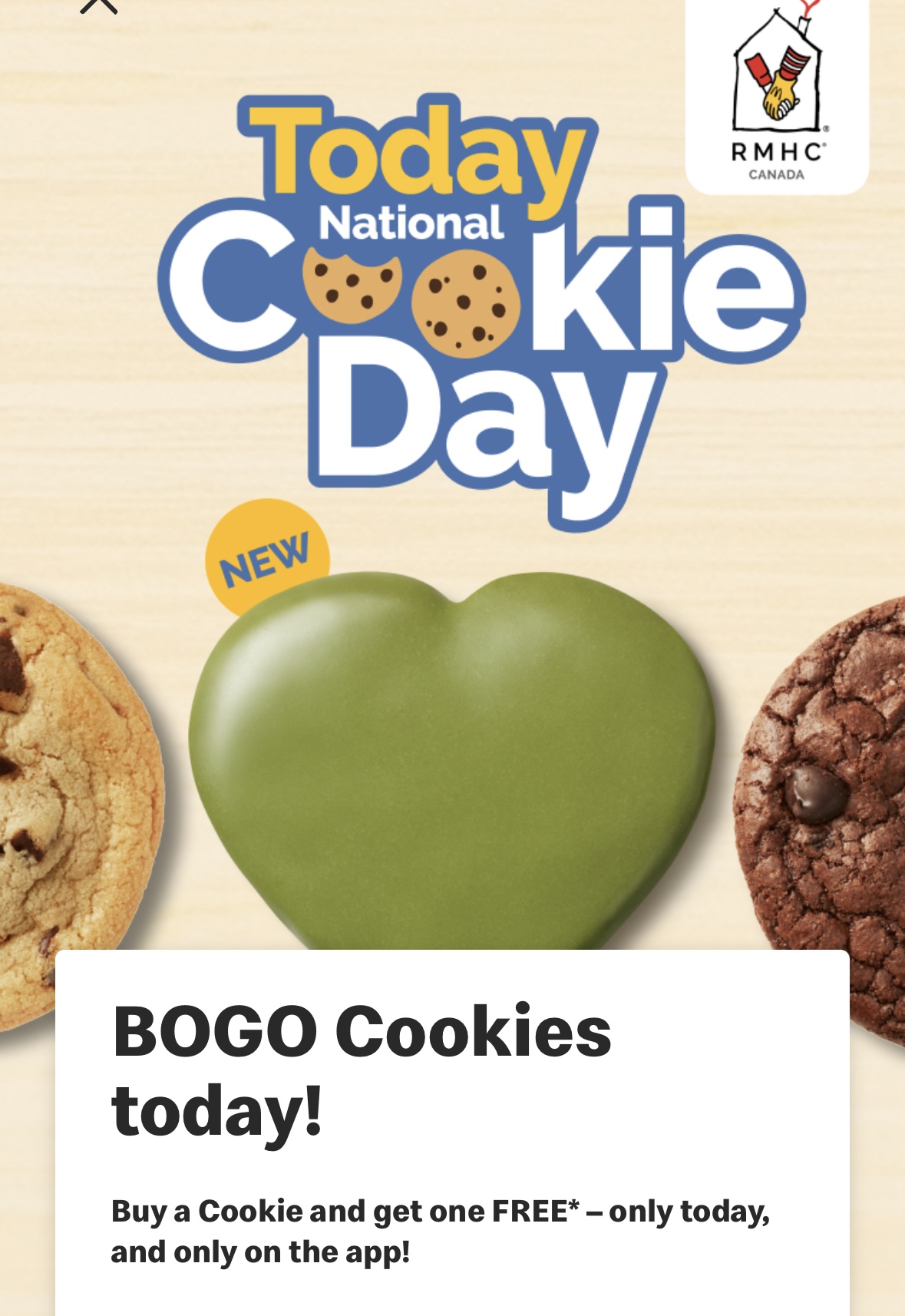 McDonalds Canada: BOGO Cookies on December 4 for National Cookie Day