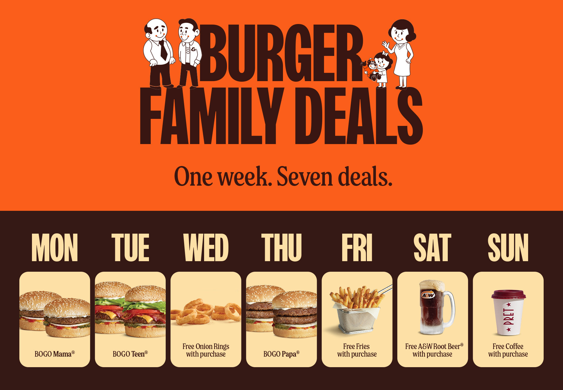 A&W’s Burger Family Deals are returning February 17th to 23rd