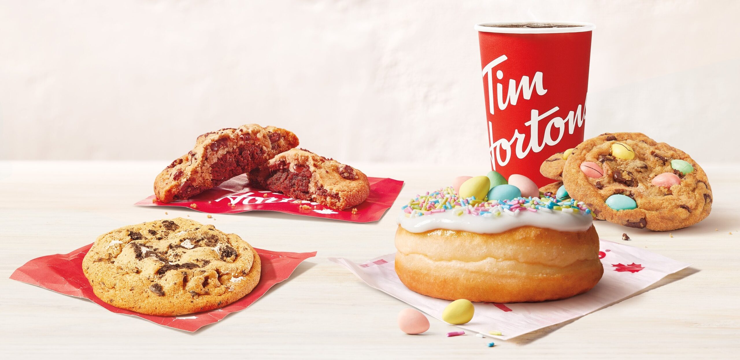 Tim Hortons Canada: CADBURY MINI EGGS Dream Donuts and CADBURY MINI EGGS Cookies and Easter Merch