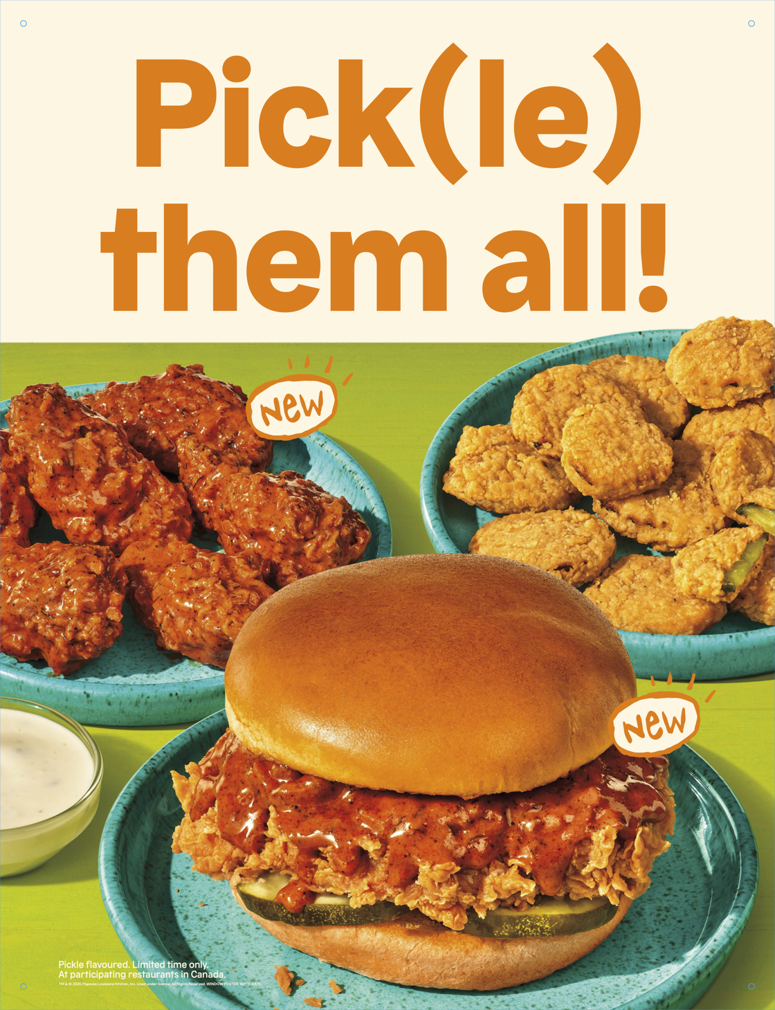 Popeyes Canada: New Pickle Menu