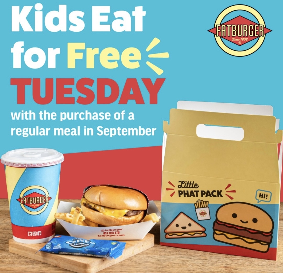 Kids Eat Free on Tuesday at Fat Burger This September + Online Promo Code